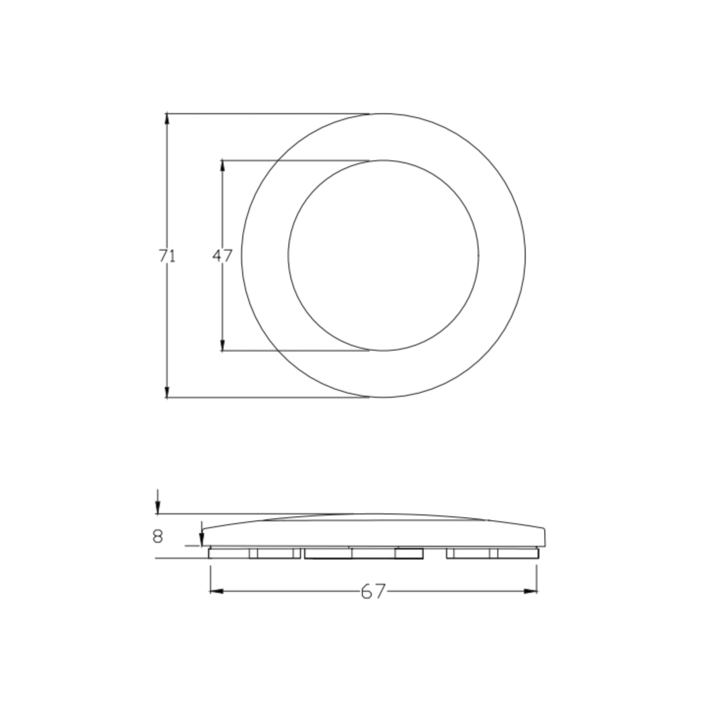 Bartolacci Design – 78mm LED Surface mount Ceiling Lights-Camper Interiors