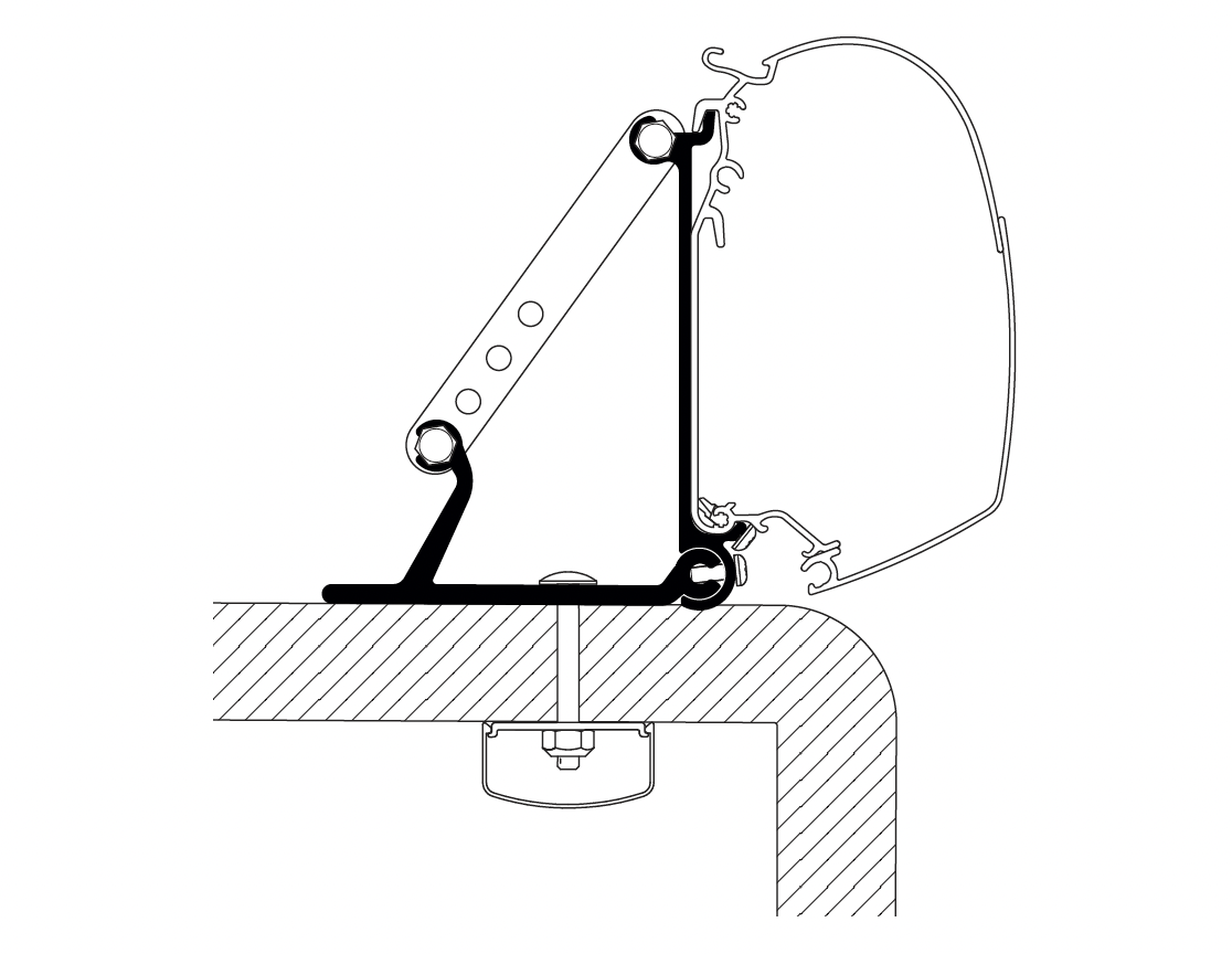 Thule Adapters for Wall Mounting - Universal-Camper Interiors