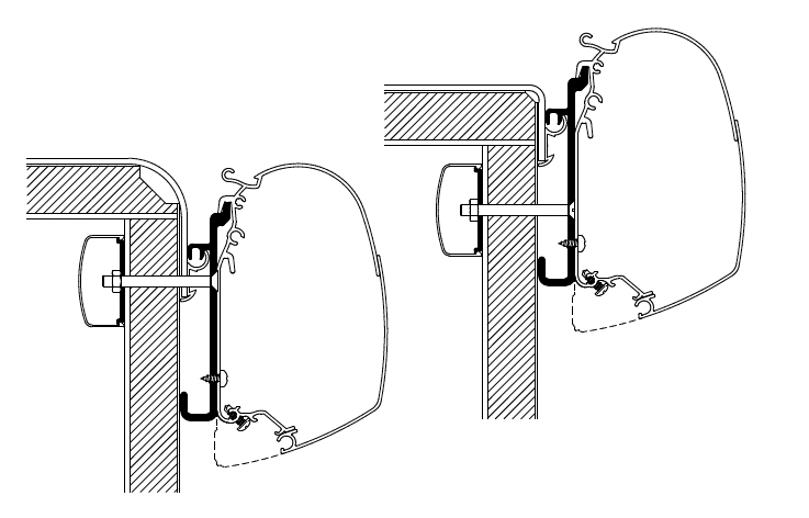Thule Adapters for Wall Mounting - Manufacturer Specific-Camper Interiors