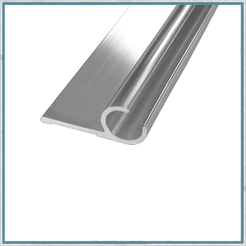 Campervan Awning Rail C Channel – Powder Coated Grey Aluminium, 120cm, For 5-9mm Keder