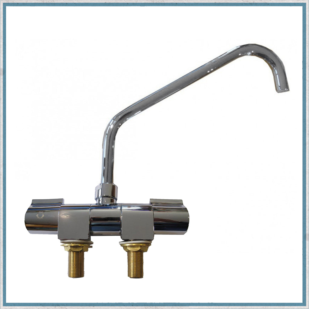 Can Chrome Plated Fold Down Tap for Camper Vans and Motorhomes-Camper Interiors