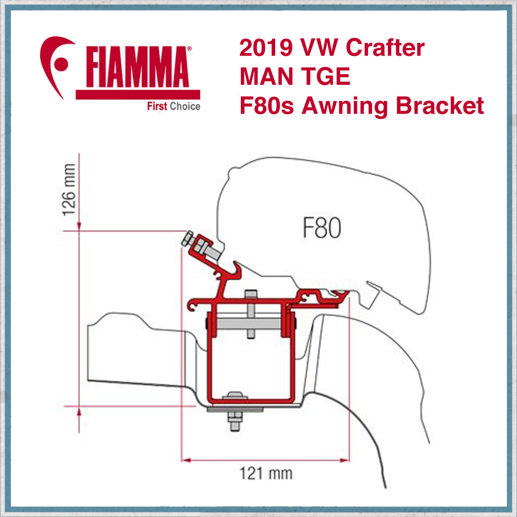 Fiamma F80S 2019 VW Crafter/MAN TGE Roof Bracket-Camper Interiors
