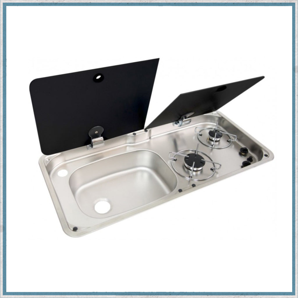CAN FL1765 - FL1766 Two Burner Hob/Sink Combination Unit-Camper Interiors