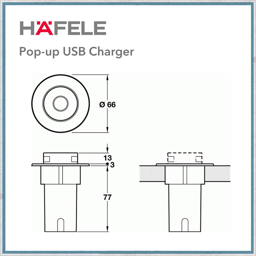 Häfele Pop-Up USB Charger-Camper Interiors