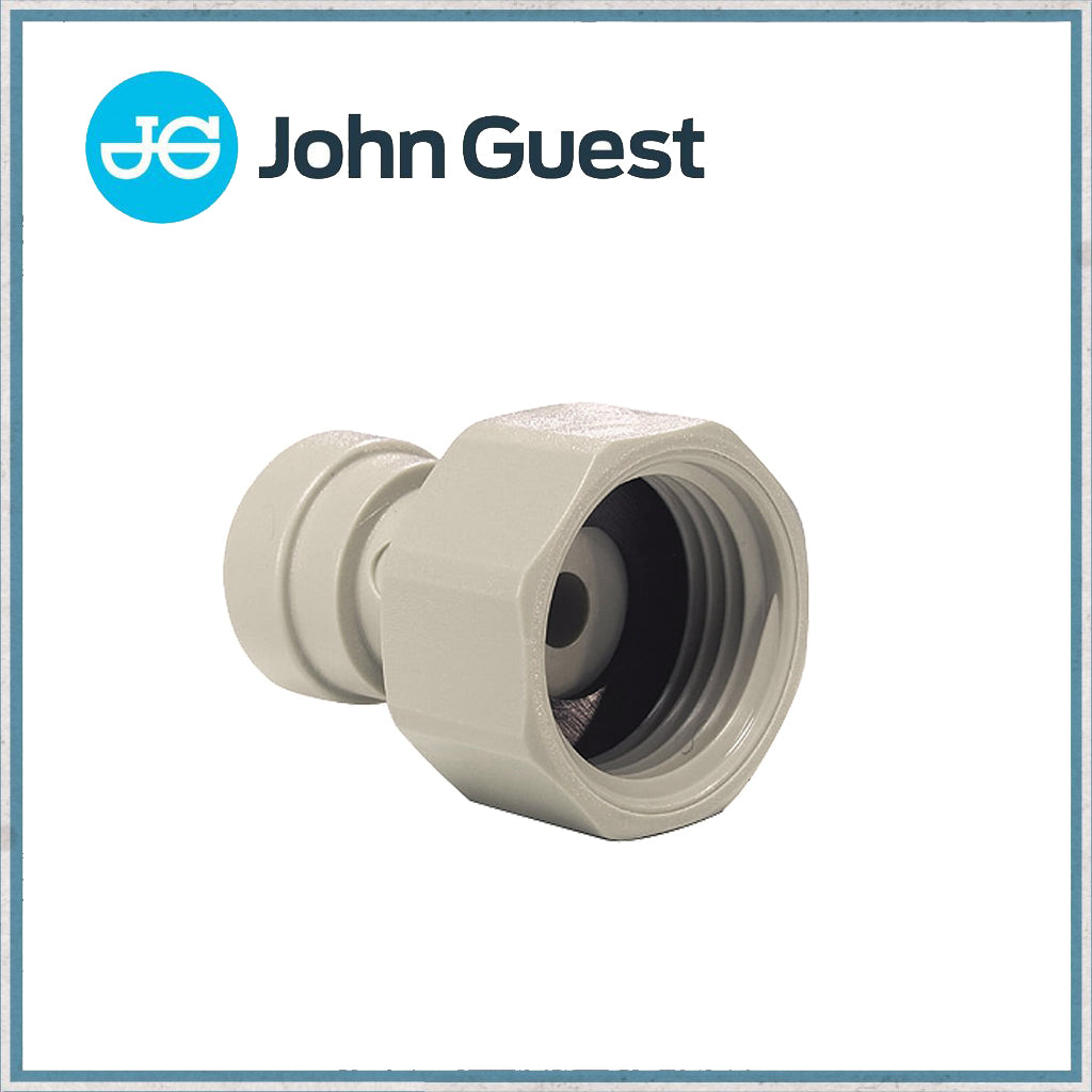John Guest 1/2" Female Thread - 12mm Push Fit Connector-Camper Interiors
