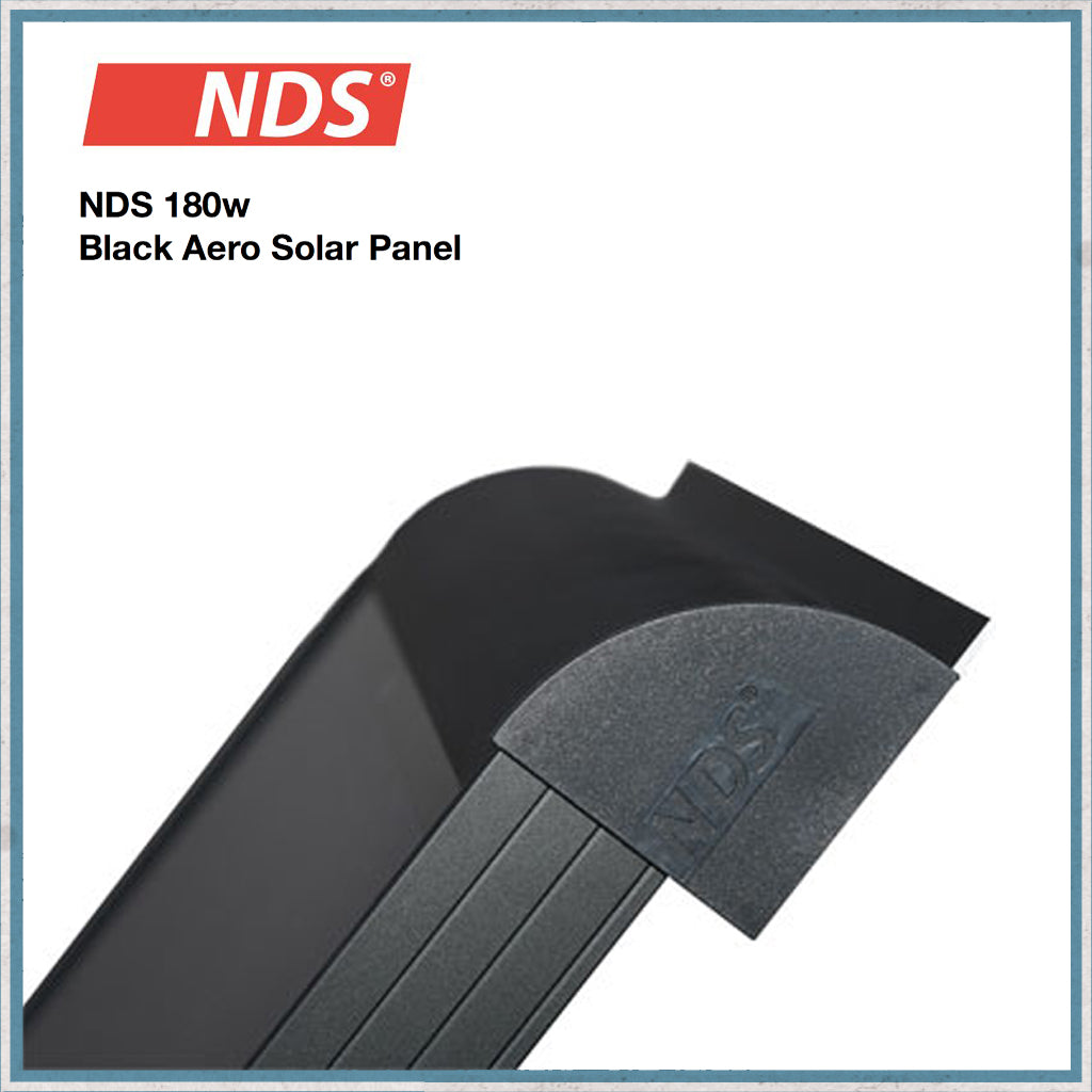 NDS 185W Black Aero Solar Panel-Camper Interiors