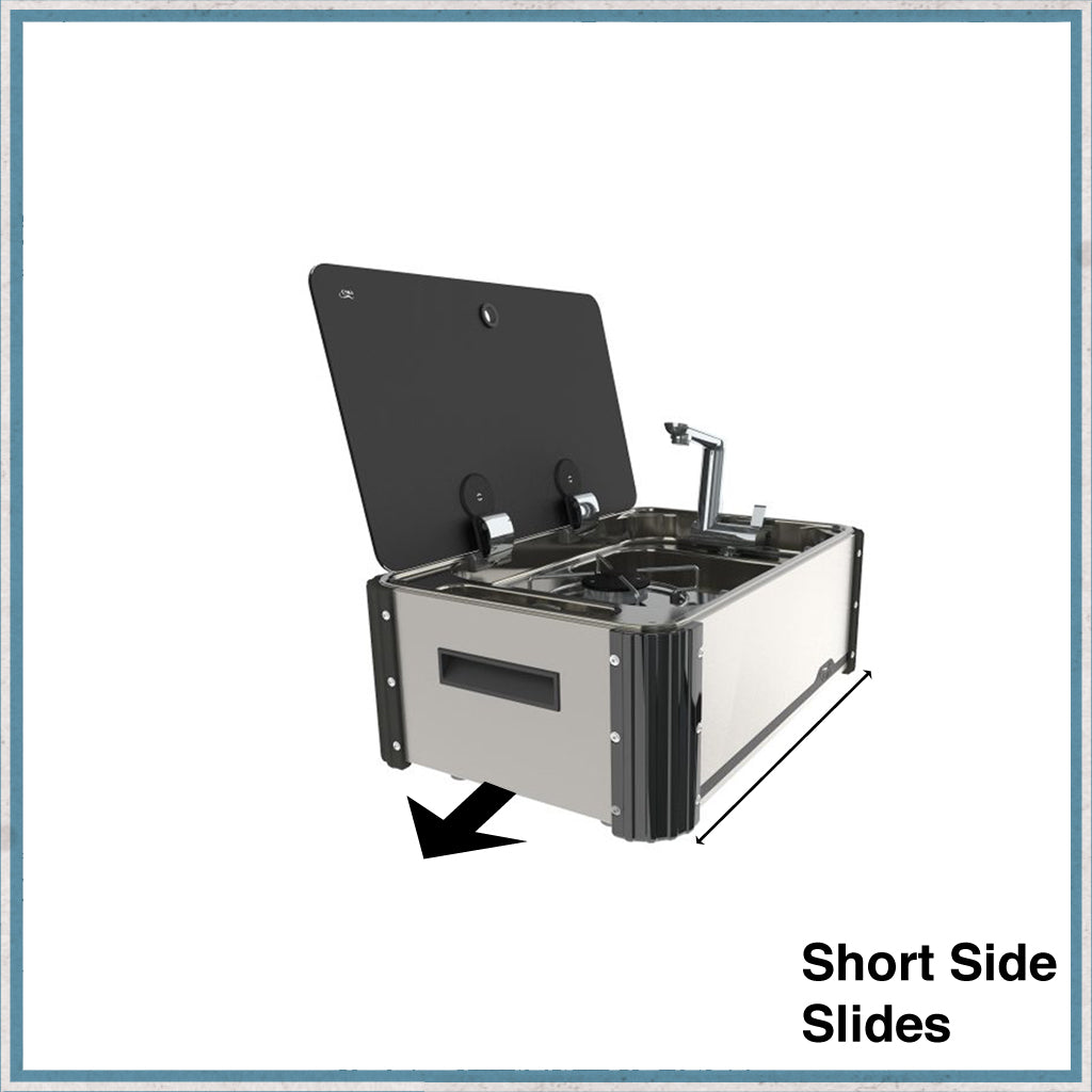 SL1323 Single Burner Hob & Sink Combination Slide-Out Unit-Camper Interiors