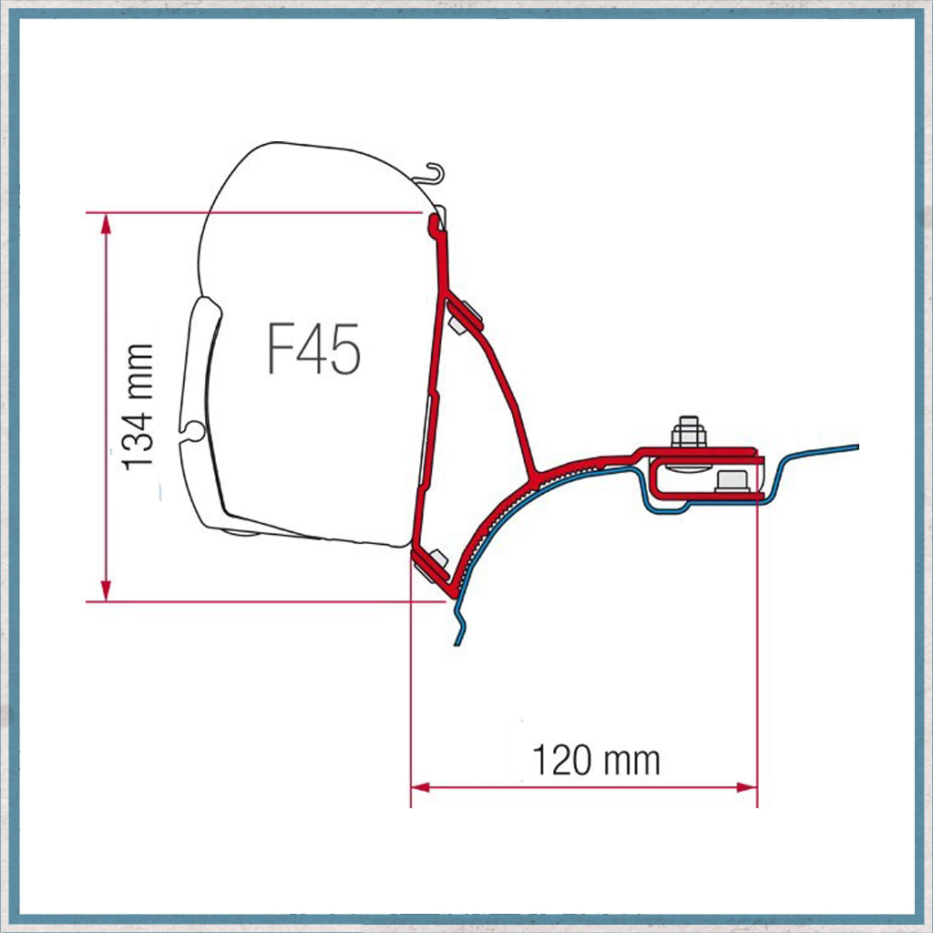 Fiamma F45S VW T5/T6 Awning Bracket 98655647 (LHD)-Camper Interiors