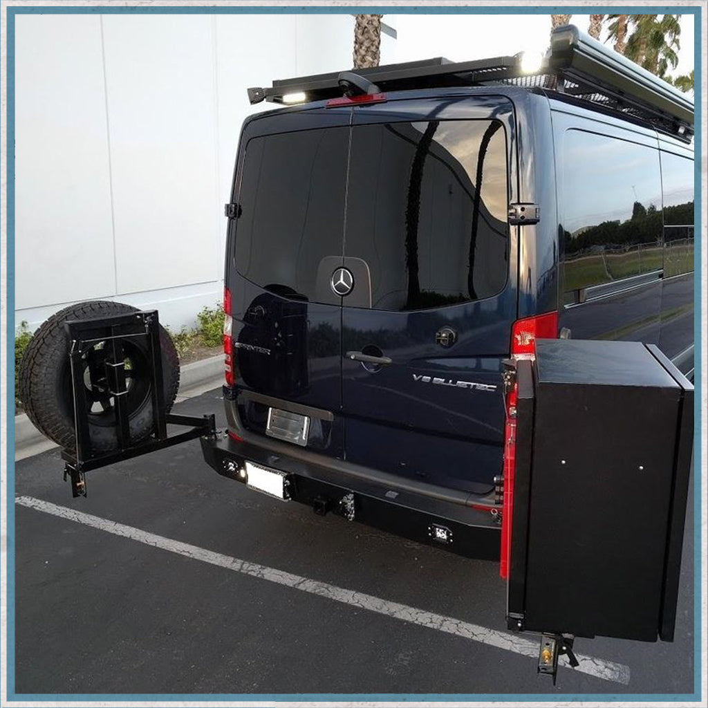 Aluminess Mercedes Sprinter VW Crafter Rear Bumper 2014 - 2018-Camper Interiors