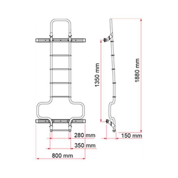 Fiamma DJ Ducato Ladder Deep Black (02426A09B)