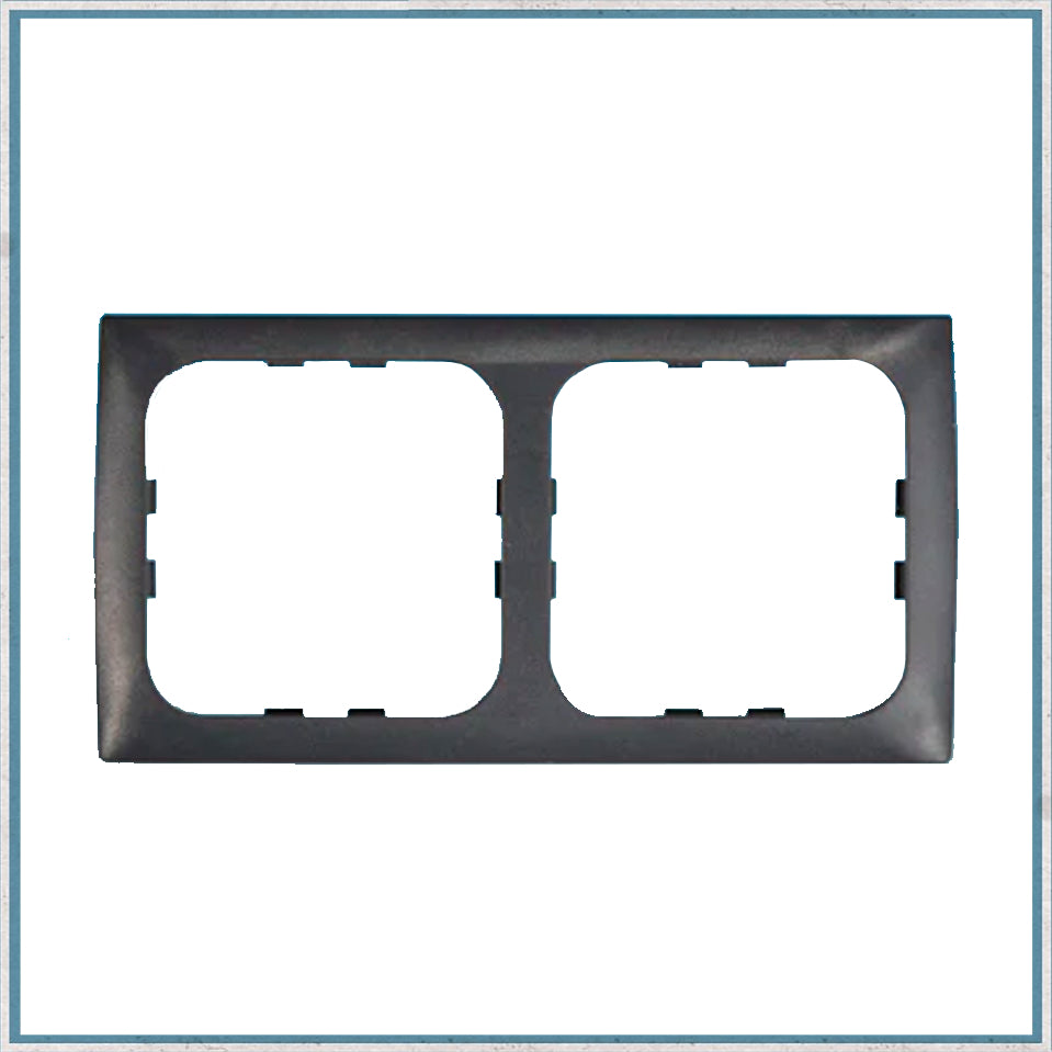 Mains Electric Parts - Double GREY Socket Surround