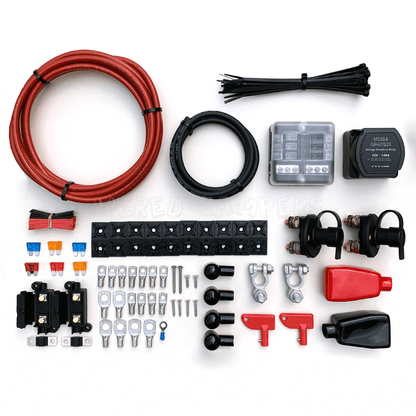Wired Campers 3M/5M/10M Voltage Sensitive Split Charge Kit With Fuse Box & Isolation