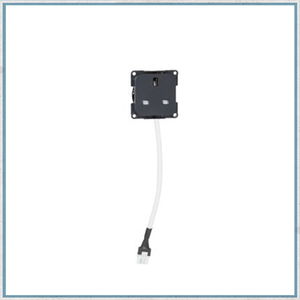 Grey integrated C-Line 230V prewired socket-Camper Interiors