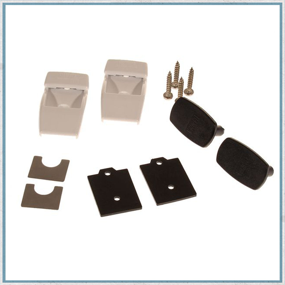 Fiamma Leg Bracket Kit - White or Black-Camper Interiors