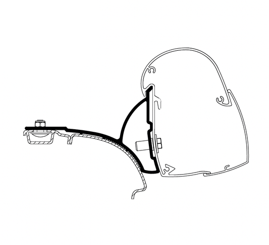 Thule Awning Adapters - Wall Mounted for Compact Vans-Camper Interiors