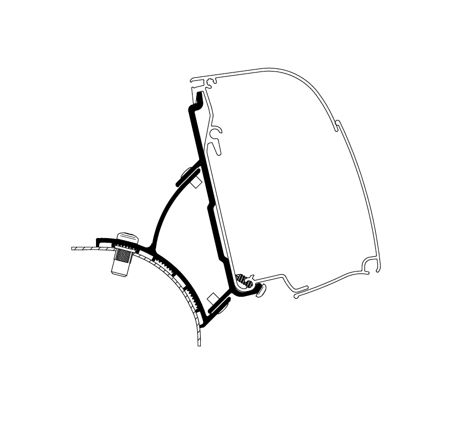 Thule Awning Adapters - Wall Mounted for Compact Vans-Camper Interiors