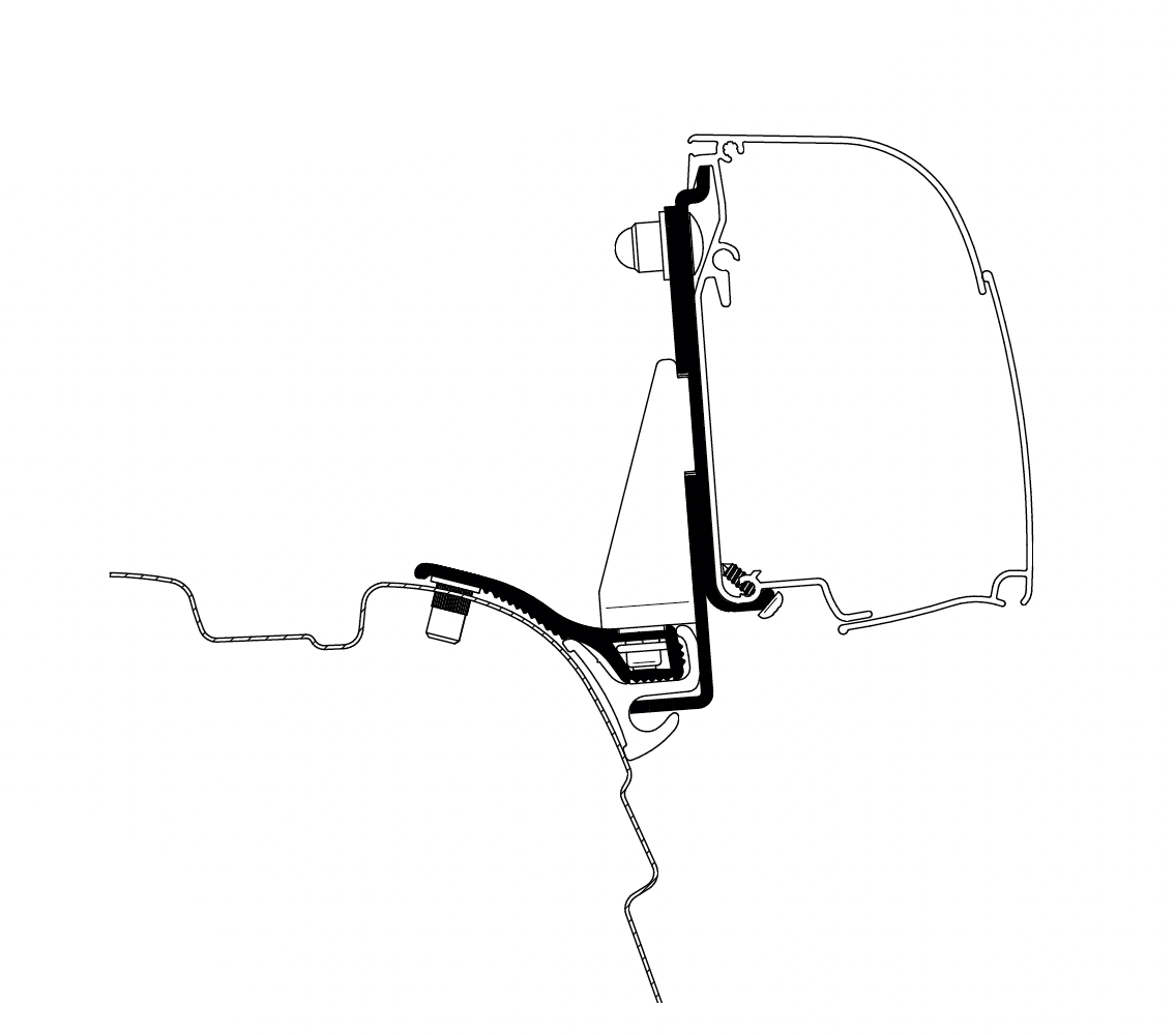 Thule Awning Adapters - Wall Mounted for Compact Vans-Camper Interiors
