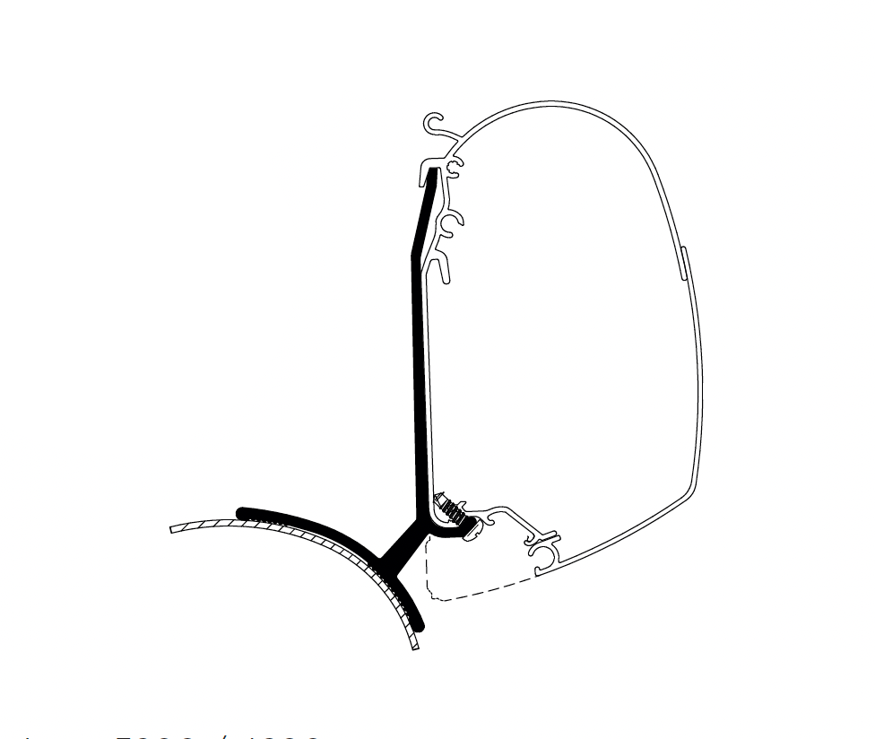 Thule Awning Adapters - Wall Mounted for Compact Vans-Camper Interiors