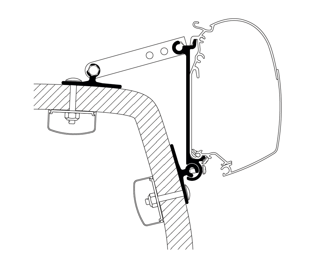 Thule Adapters for Wall Mounting - Universal-Camper Interiors