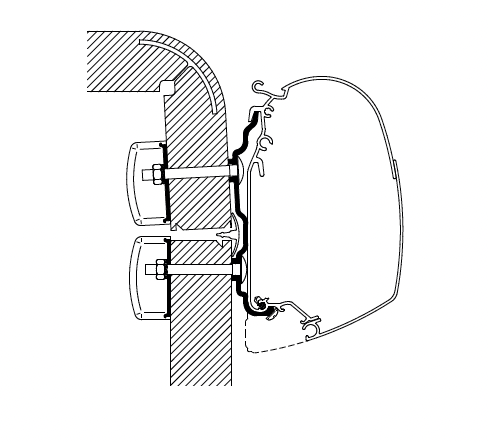 Thule Adapters for Wall Mounting - Manufacturer Specific-Camper Interiors