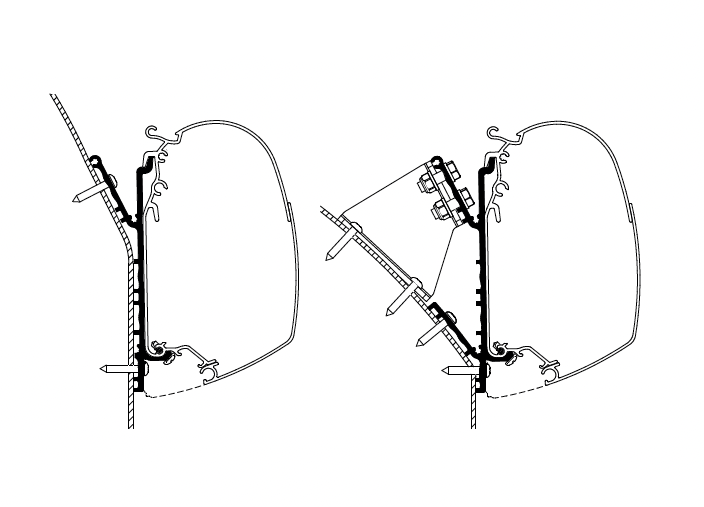 Thule Adapters for Wall Mounting - Manufacturer Specific-Camper Interiors