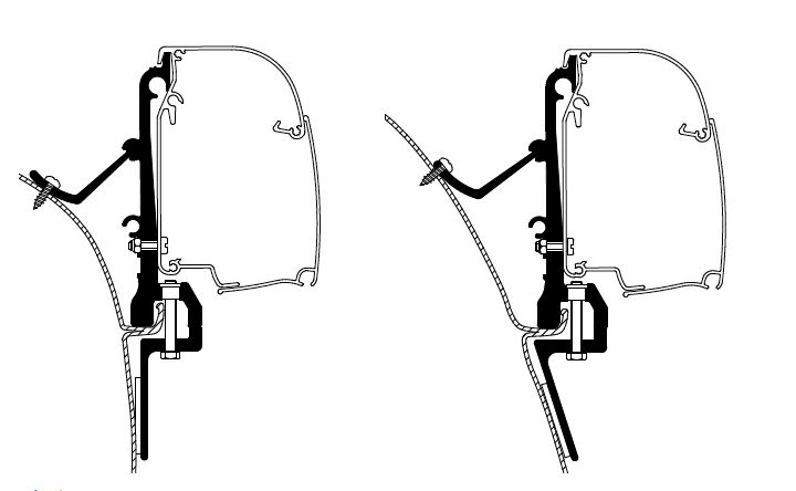 Thule Awning Adapters - Wall Mounted for Compact Vans-Camper Interiors