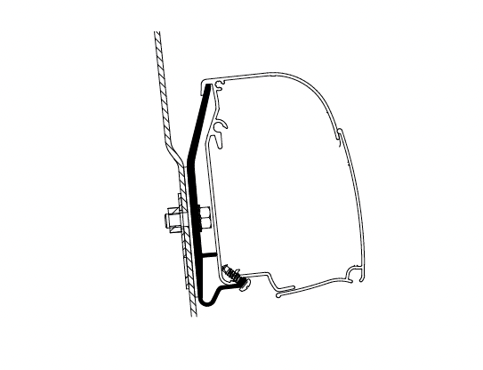 Thule Awning Adapters - Wall Mounted for Compact Vans-Camper Interiors