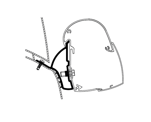 Thule Awning Adapters - Wall Mounted for Compact Vans-Camper Interiors