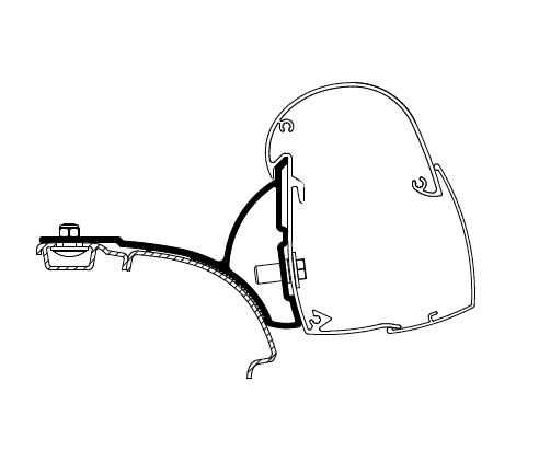 Thule Awning Adapters - Wall Mounted for Compact Vans-Camper Interiors