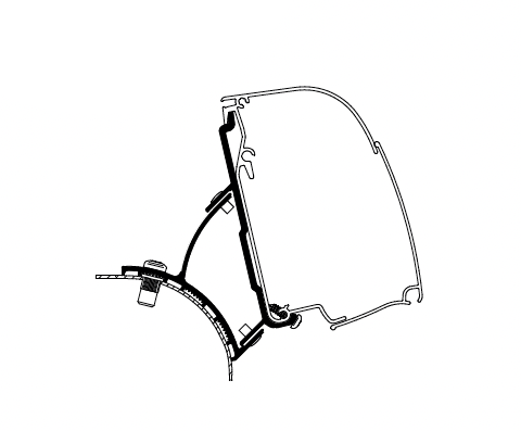 Thule Awning Adapters - Wall Mounted for Compact Vans-Camper Interiors