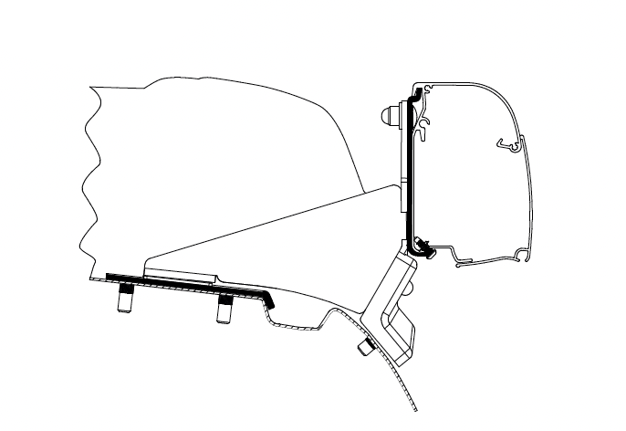 Thule Awning Adapters - Wall Mounted for Compact Vans-Camper Interiors