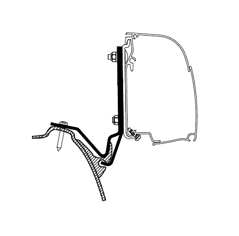 Thule Awning Adapters - Wall Mounted for Compact Vans-Camper Interiors