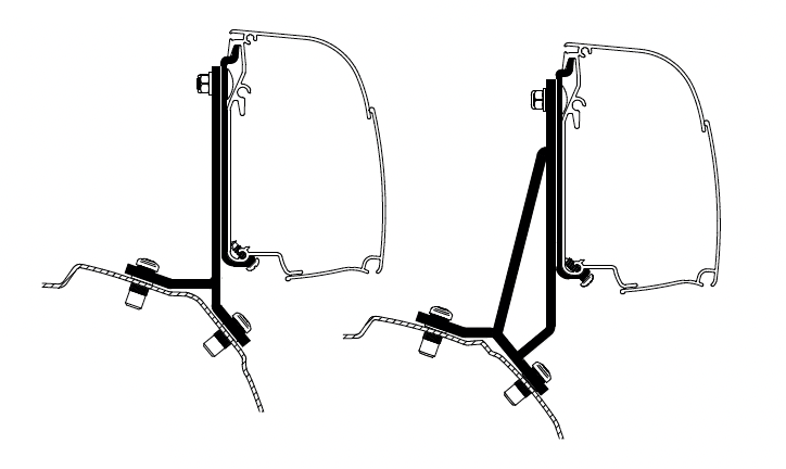 Thule Awning Adapters - Wall Mounted for Compact Vans-Camper Interiors