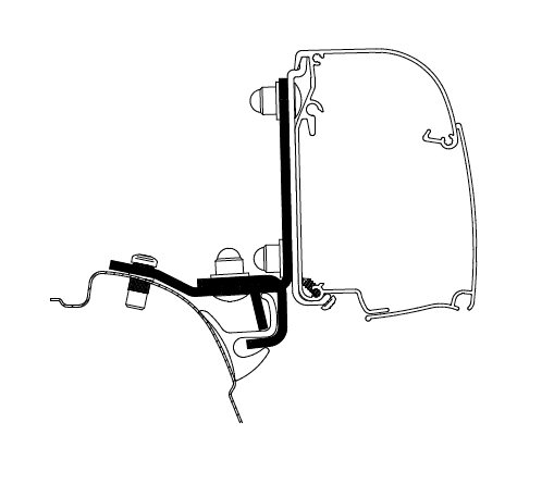 Thule Awning Adapters - Wall Mounted for Compact Vans-Camper Interiors