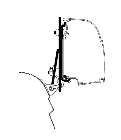 Thule Awning Adapters - Wall Mounted for Compact Vans-Camper Interiors