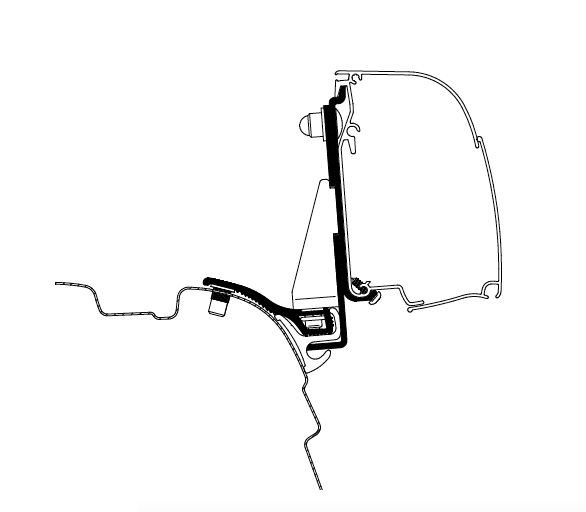 Thule Awning Adapters - Wall Mounted for Compact Vans-Camper Interiors