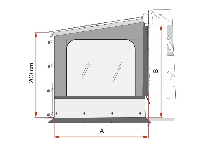 FIAMMA SIDE W PRO F45/F80S - 225cm - 280cm height