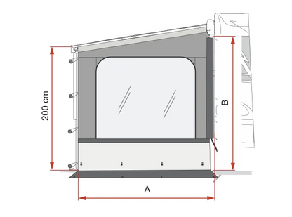 FIAMMA SIDE W PRO F45/F80S - 225cm - 280cm height