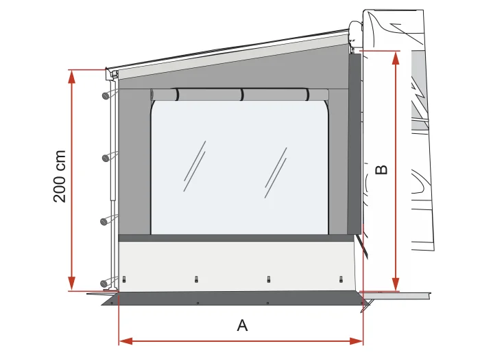 FIAMMA SIDE W PRO SHADE LEFT - 225-280cm