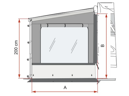 FIAMMA SIDE W PRO SHADE LEFT - 225-280cm