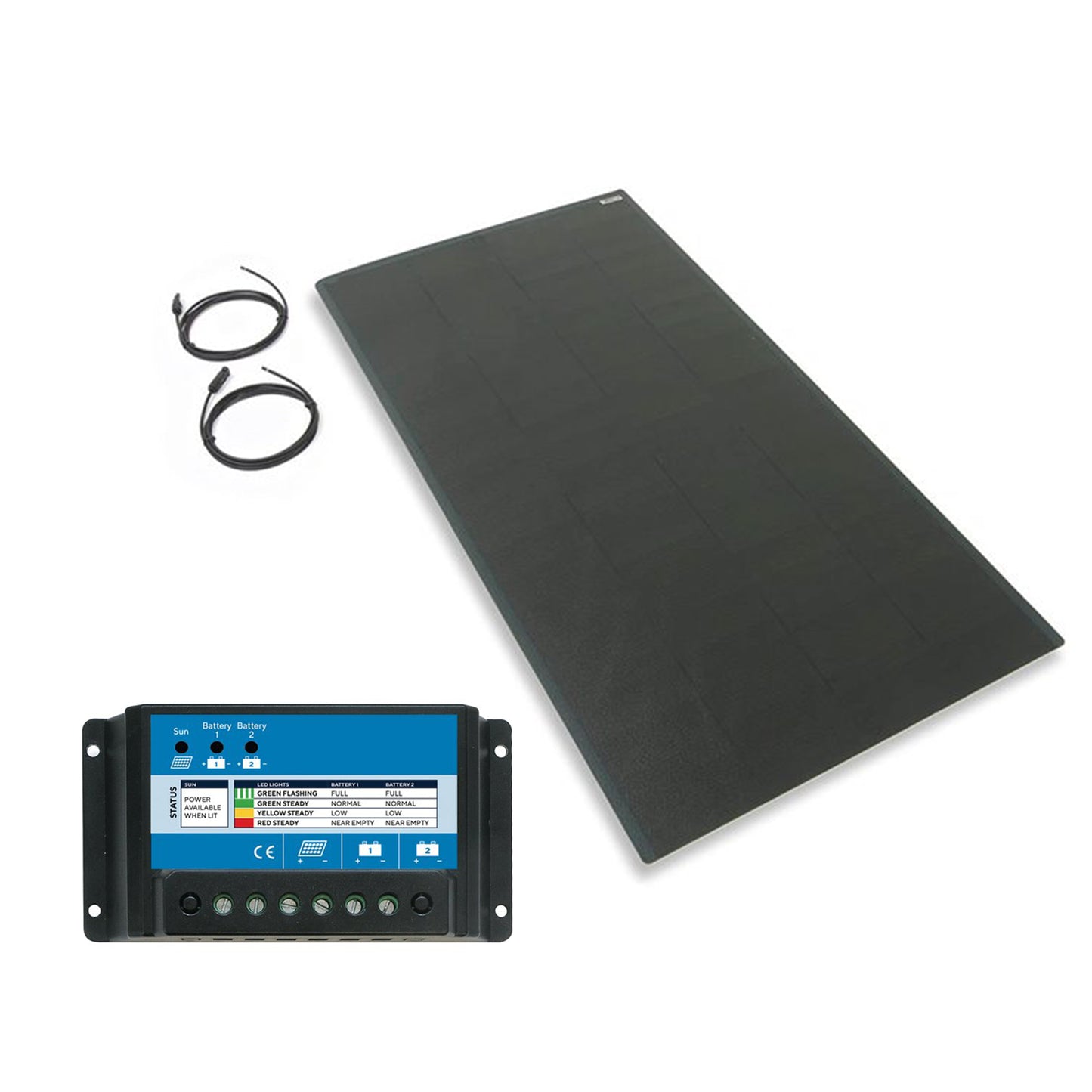 200 Watt MHD Flexi PV Panel - Rear (inc 20A Dual Con)