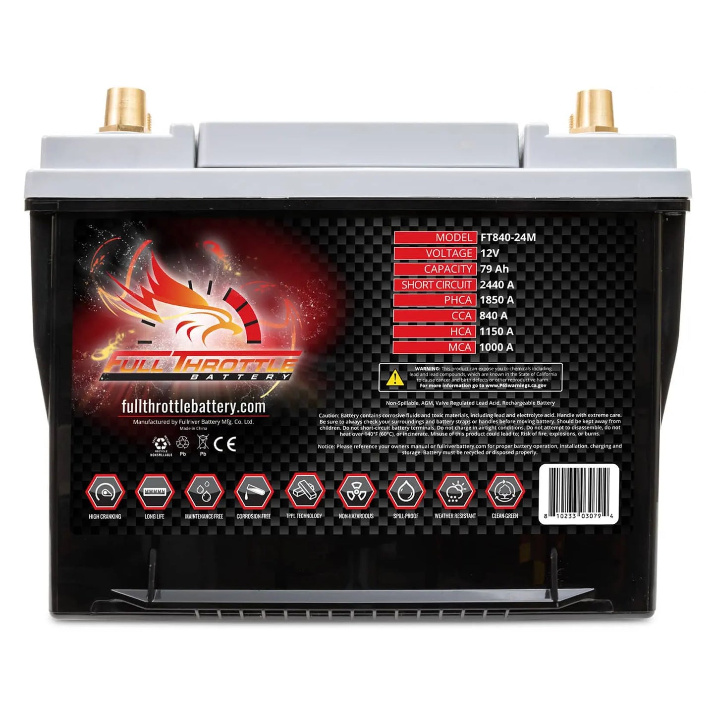Full Throttle TPPL Battery FT840-24M