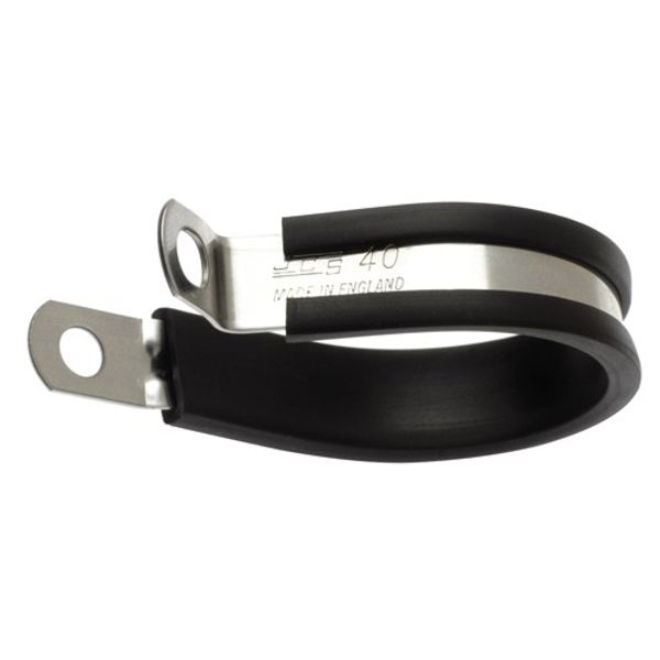 JCS M6 Rubber Lined P Clips 8mm Stainless Steel 304