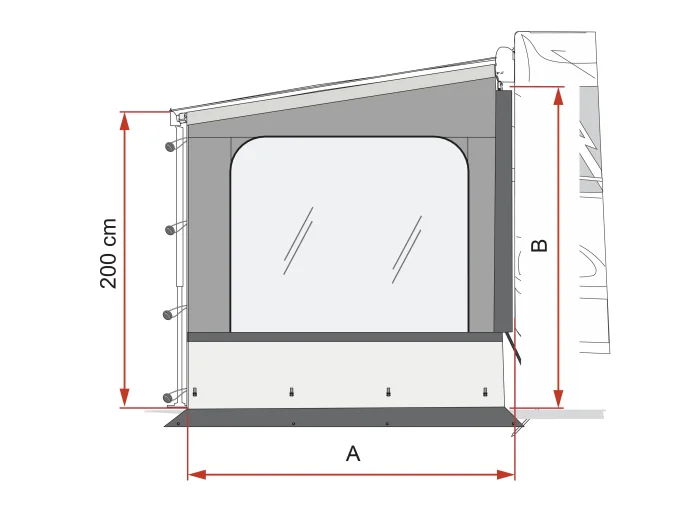 FIAMMA SIDE W PRO F45/F80S - 225cm - 280cm height