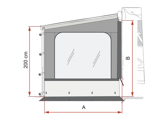 FIAMMA SIDE W PRO F45/F80S - 225cm - 280cm height