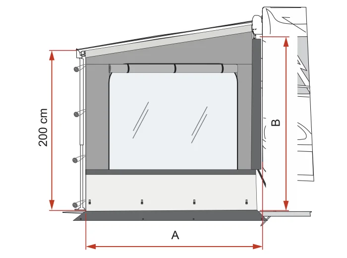 FIAMMA SIDE W PRO SHADE LEFT - 225-280cm