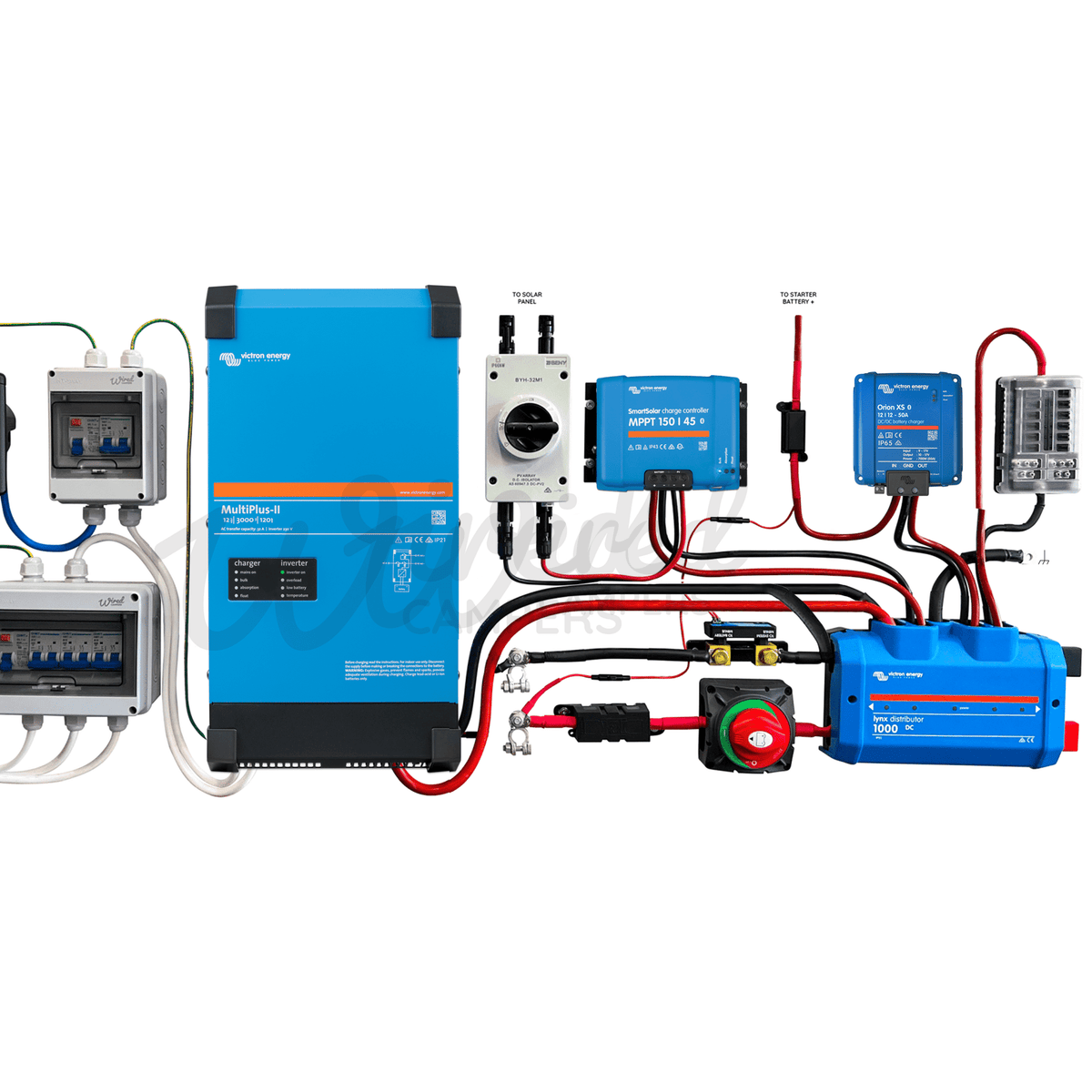 Victron Energy 3000VA Off Grid Mains Kit With Orion XS & SmartSolar - Multiplus-II 12/3000/120