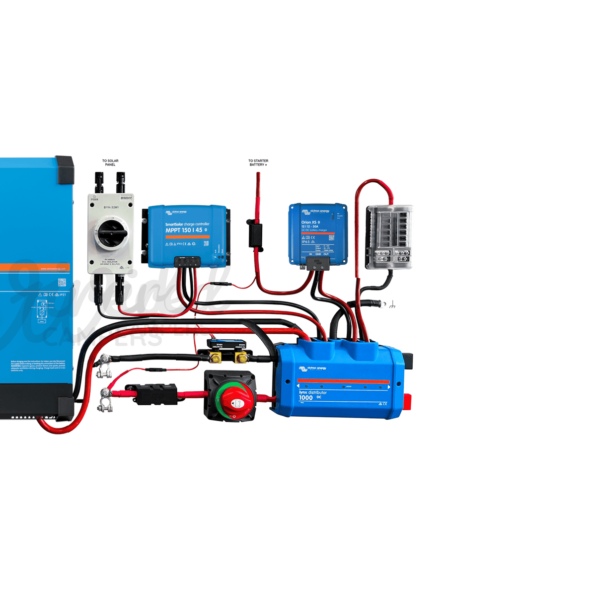 Victron Energy 3000VA Off Grid Mains Kit With Orion XS & SmartSolar - Multiplus-II 12/3000/120