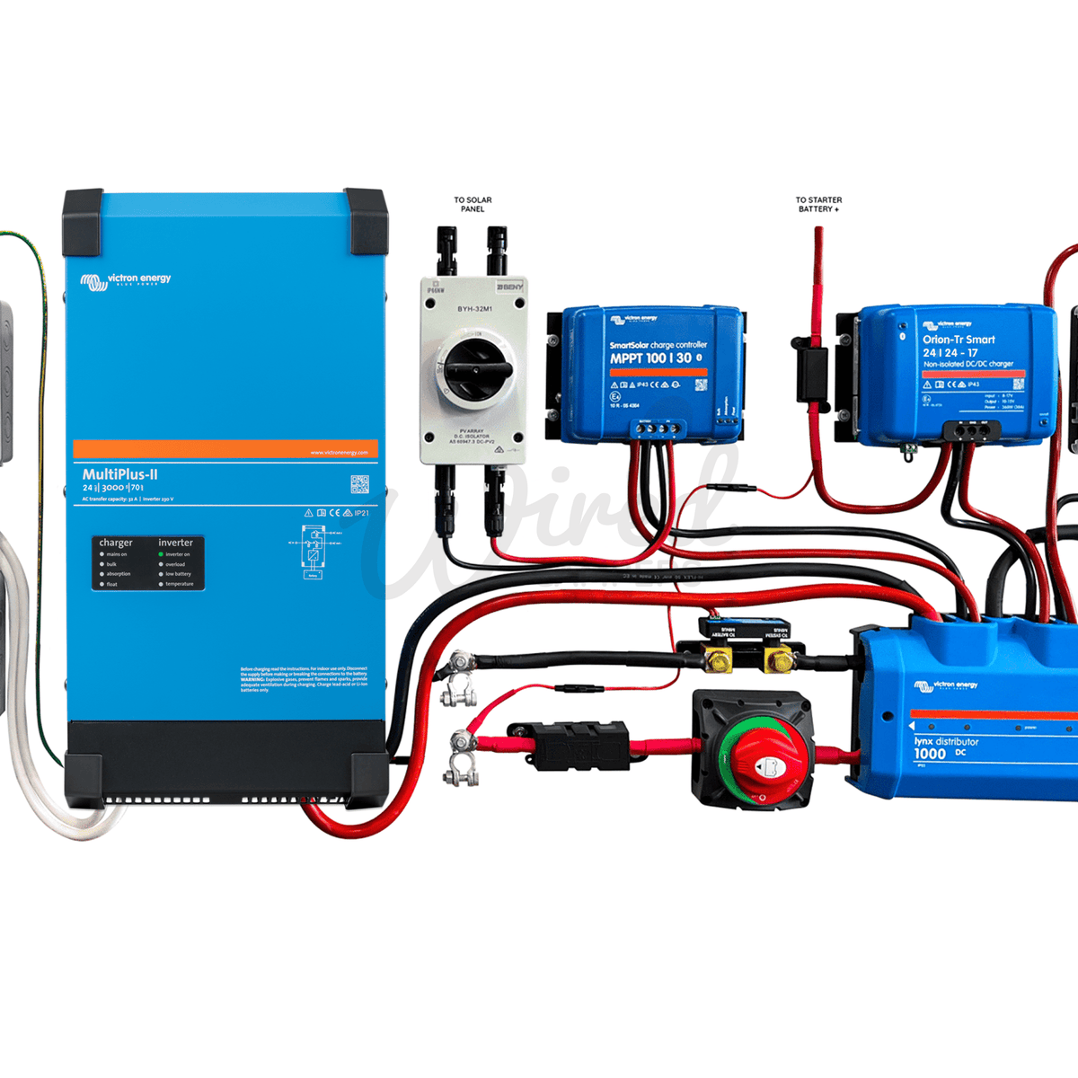 Victron Energy 3000VA 24V Off Grid Mains Kit With Orion & SmartSolar - Multiplus-II 24/3000/70