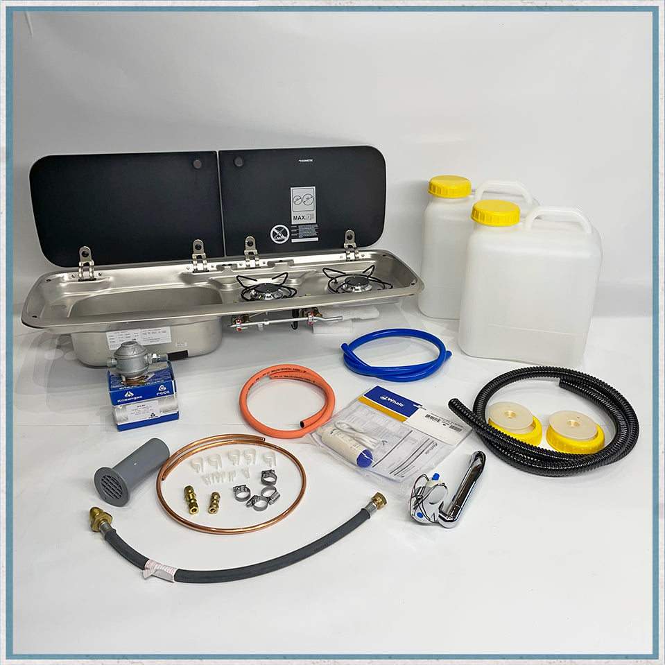 Combination Unit Dometic 9222 Left Hand Sink, Cold Tap (Full Kit)-Camper Interiors